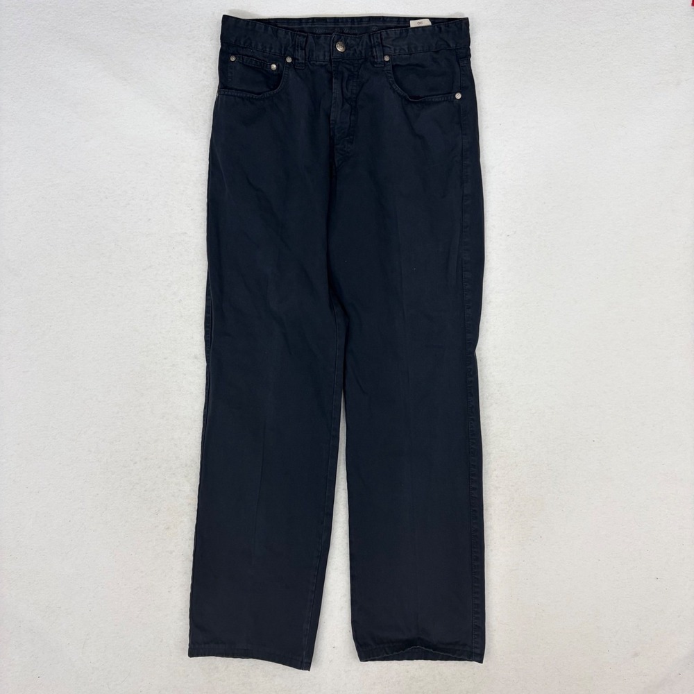 Ermenegildo Zegna 5 Pocket Pants Mens 33 Navy Blue Straight Fit Made Italy